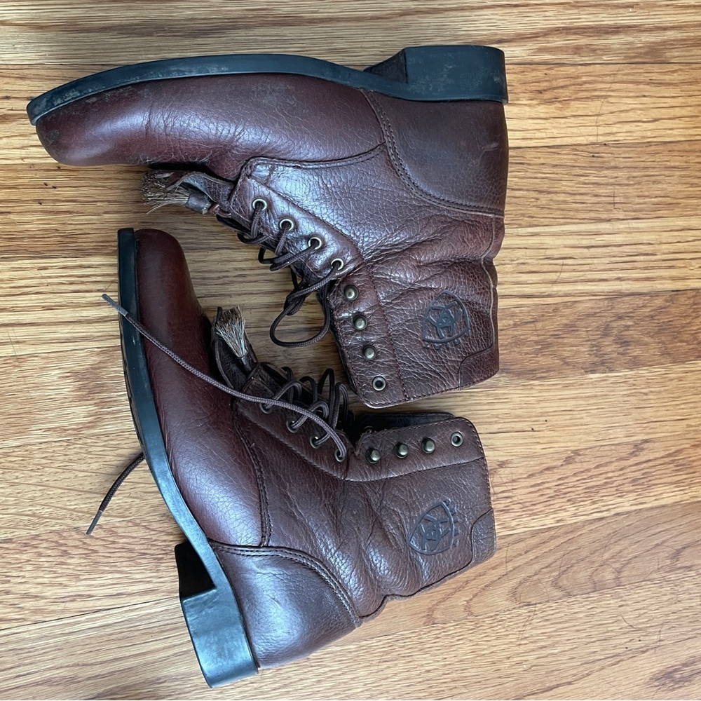 Ariat Roper laced up boots horse hair tassel 7 - Picture 8 of 10
